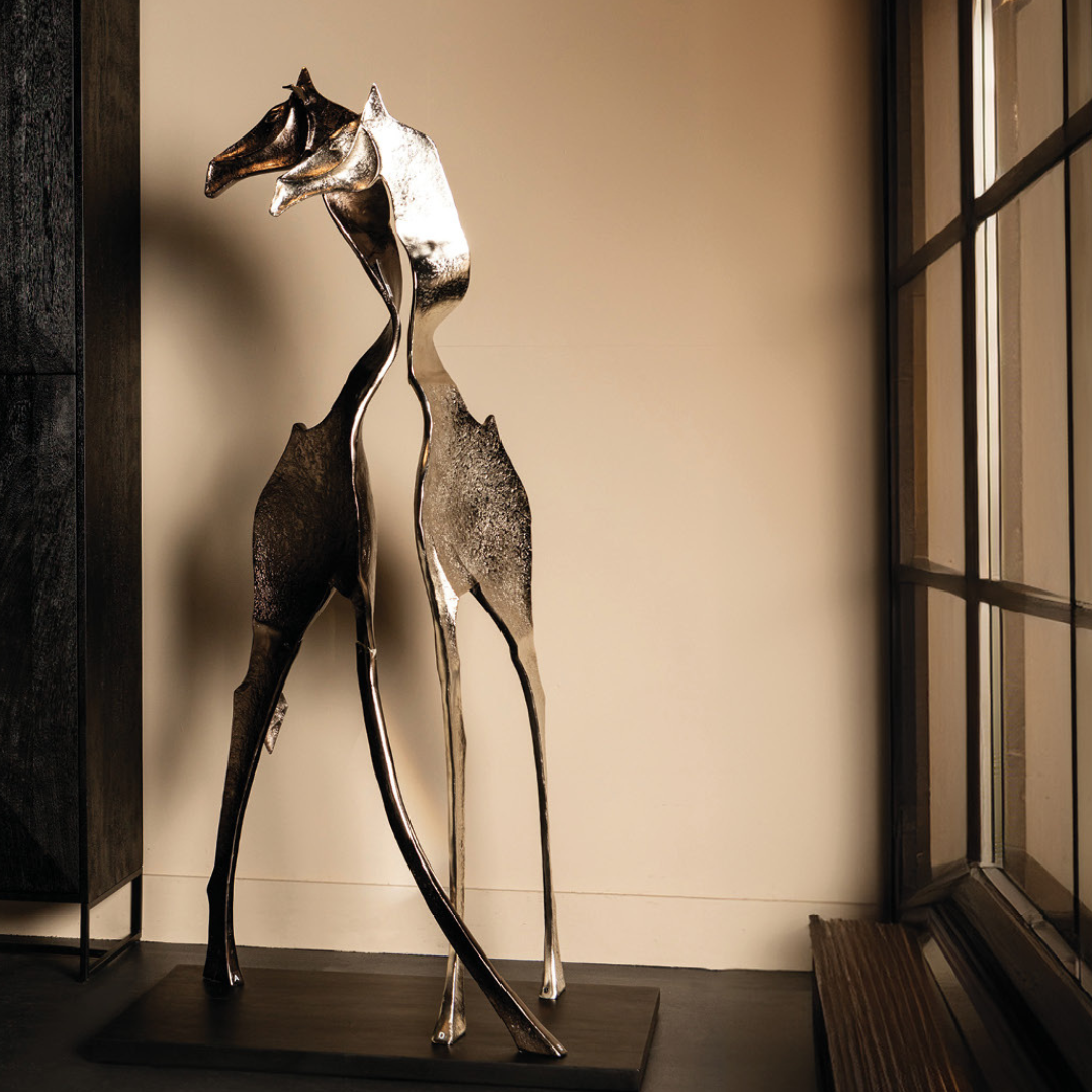 Skye Black Alu Statue – Giraffenform (Small)