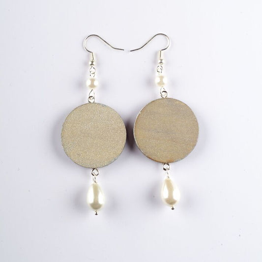 4EveryDay Handmade Earrings – Unique Elegance Made of Natural Wood and Glass Paste