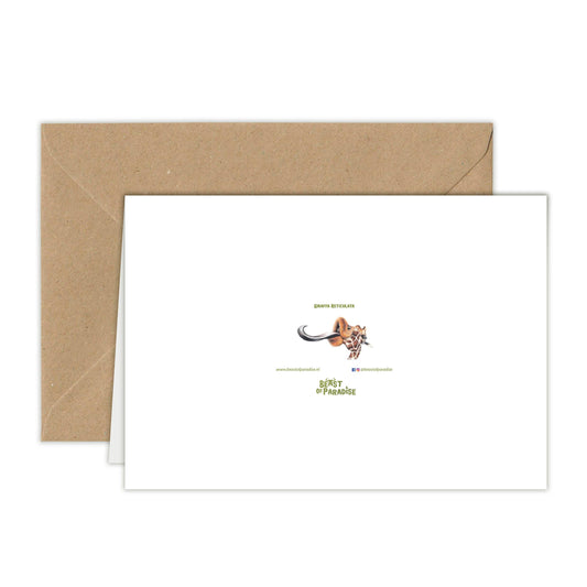 Lustige Giraffen-Grußkarte, Tier-Geburtstagskarte, leer