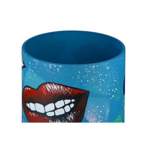 Street Art Vase – Glasvase mit Graffitimotiv und Herzdesign