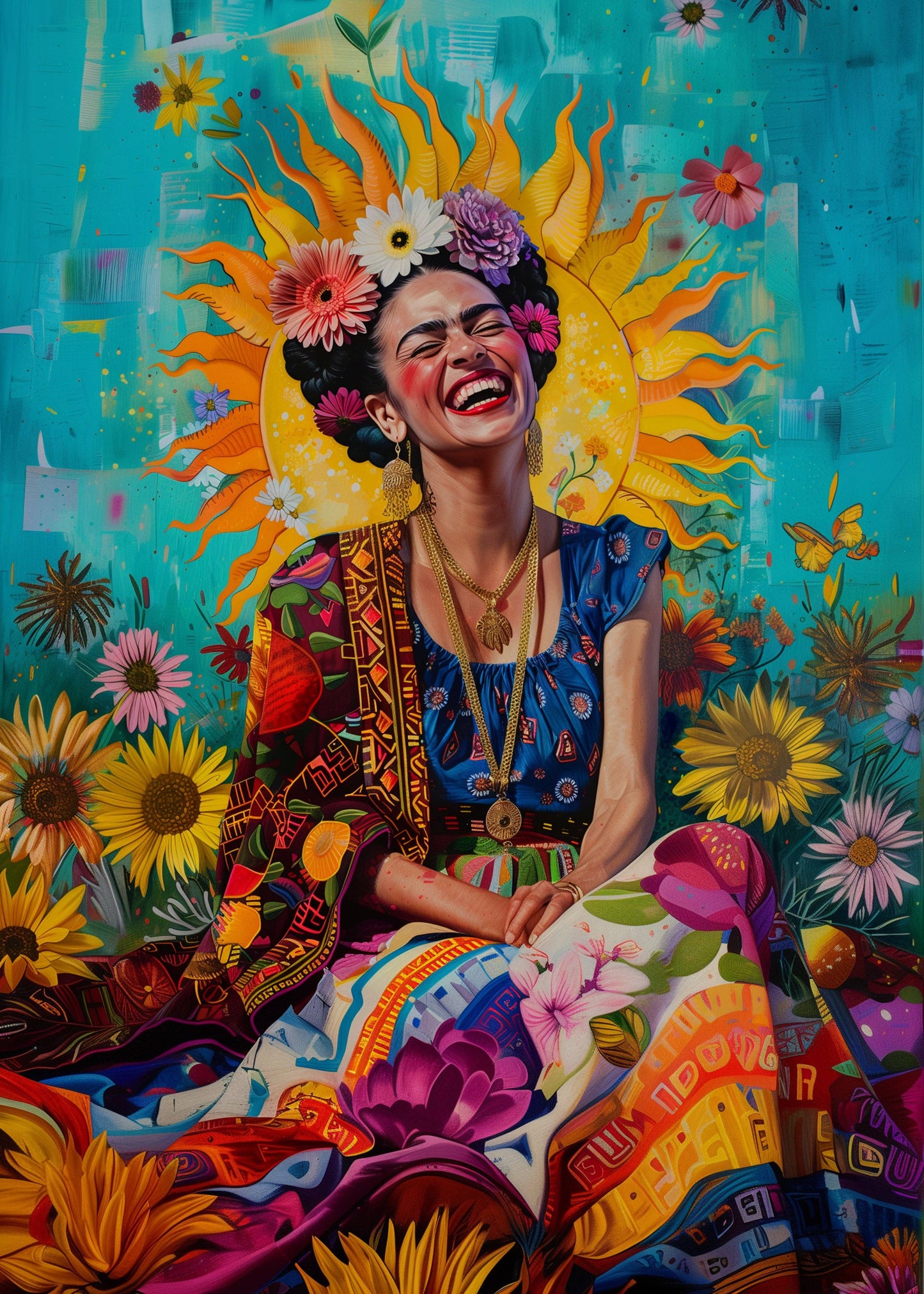 Frida Kahlo: Sunshine | Fripperies – Strahlende Karte im A6-Format