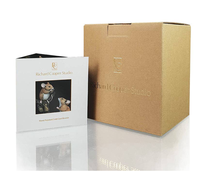 Schlüssel zu deinem Herzen – Maus aus kalt gegossener Bronze