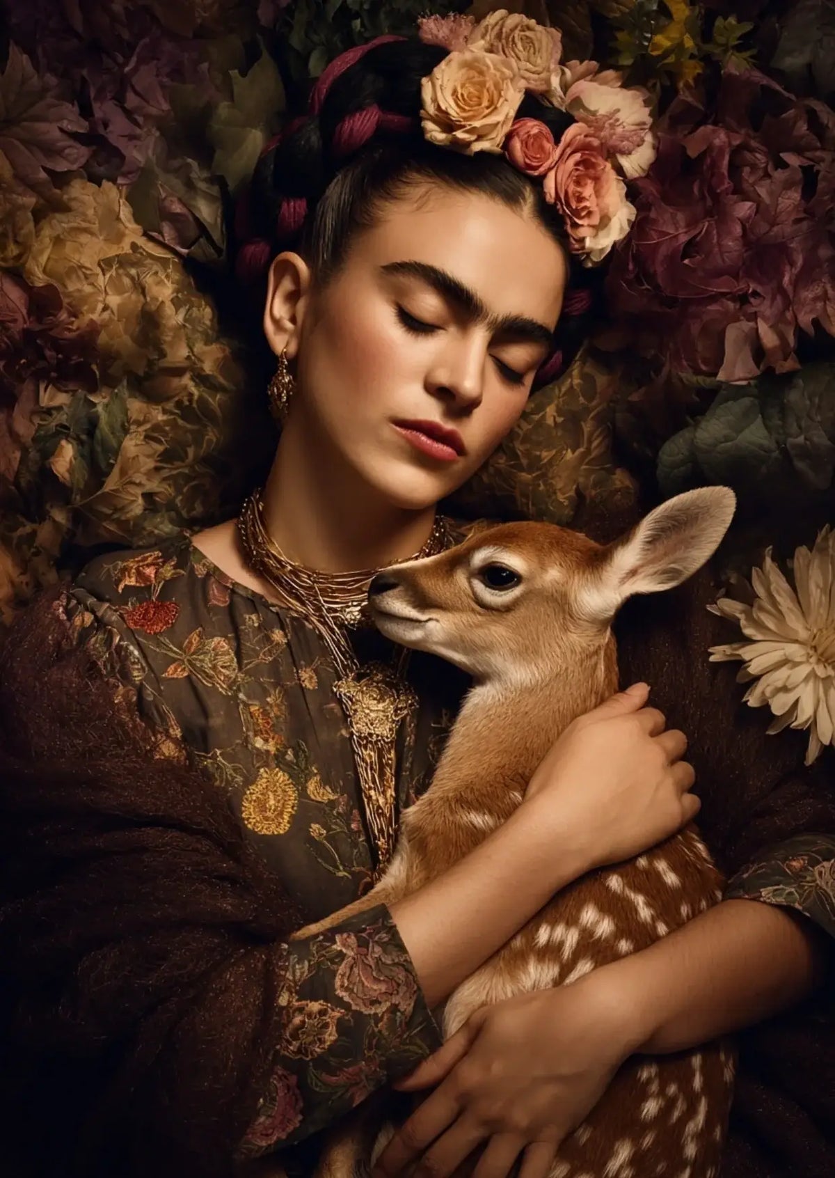 Frida Kahlo: Hirsch Umarmung | Karte Fripperies
