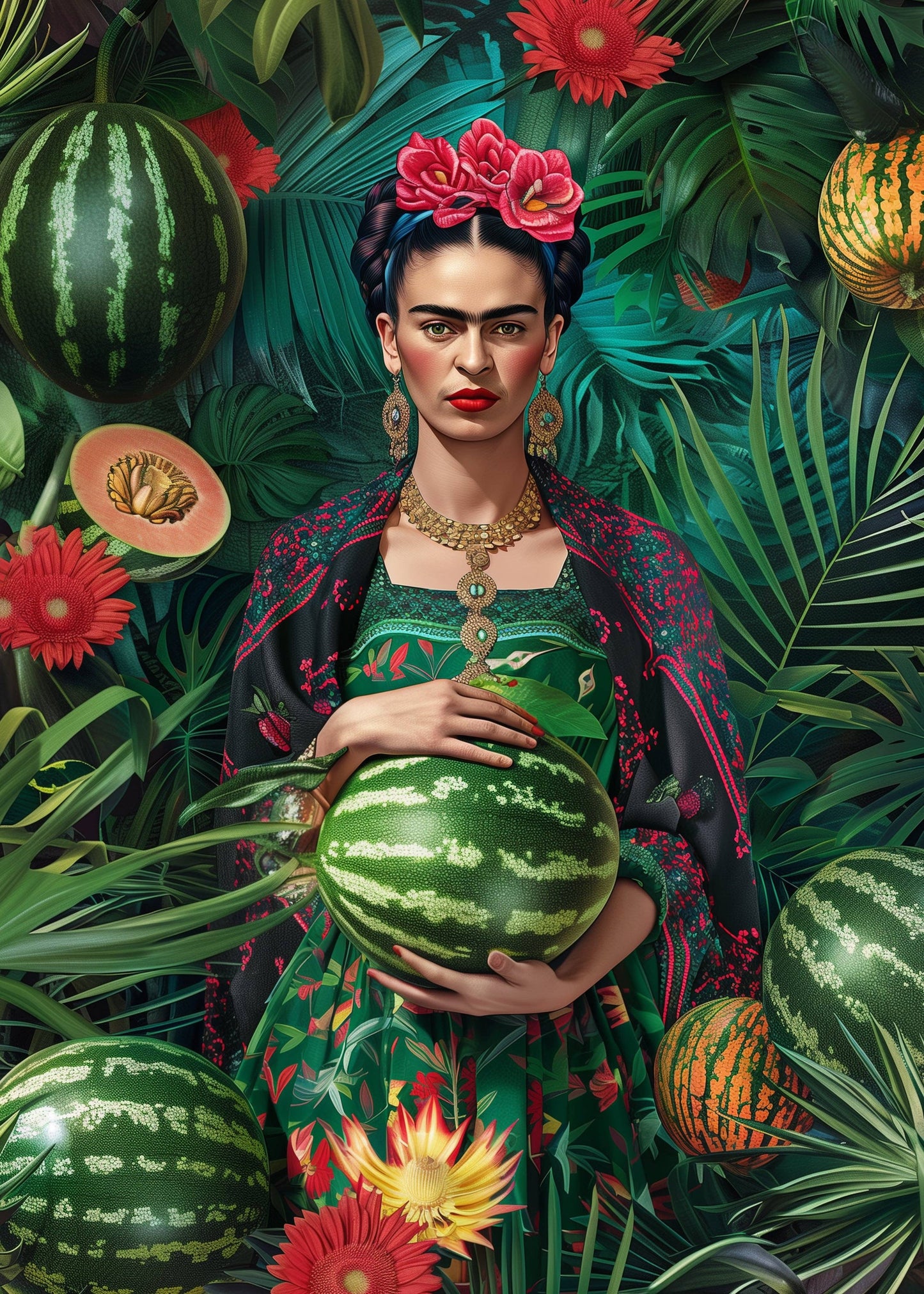 Frida Kahlo: Watermelon | Fripperies – Kunstvolle Karte im A6-Format