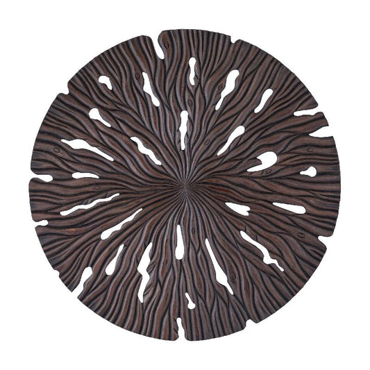 Bonte Brown – Round wall panel with artistically carved waves