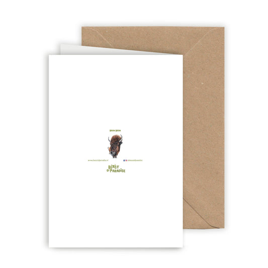 Lustige Bison-Grußkarte, Tier-Geburtstagskarte
