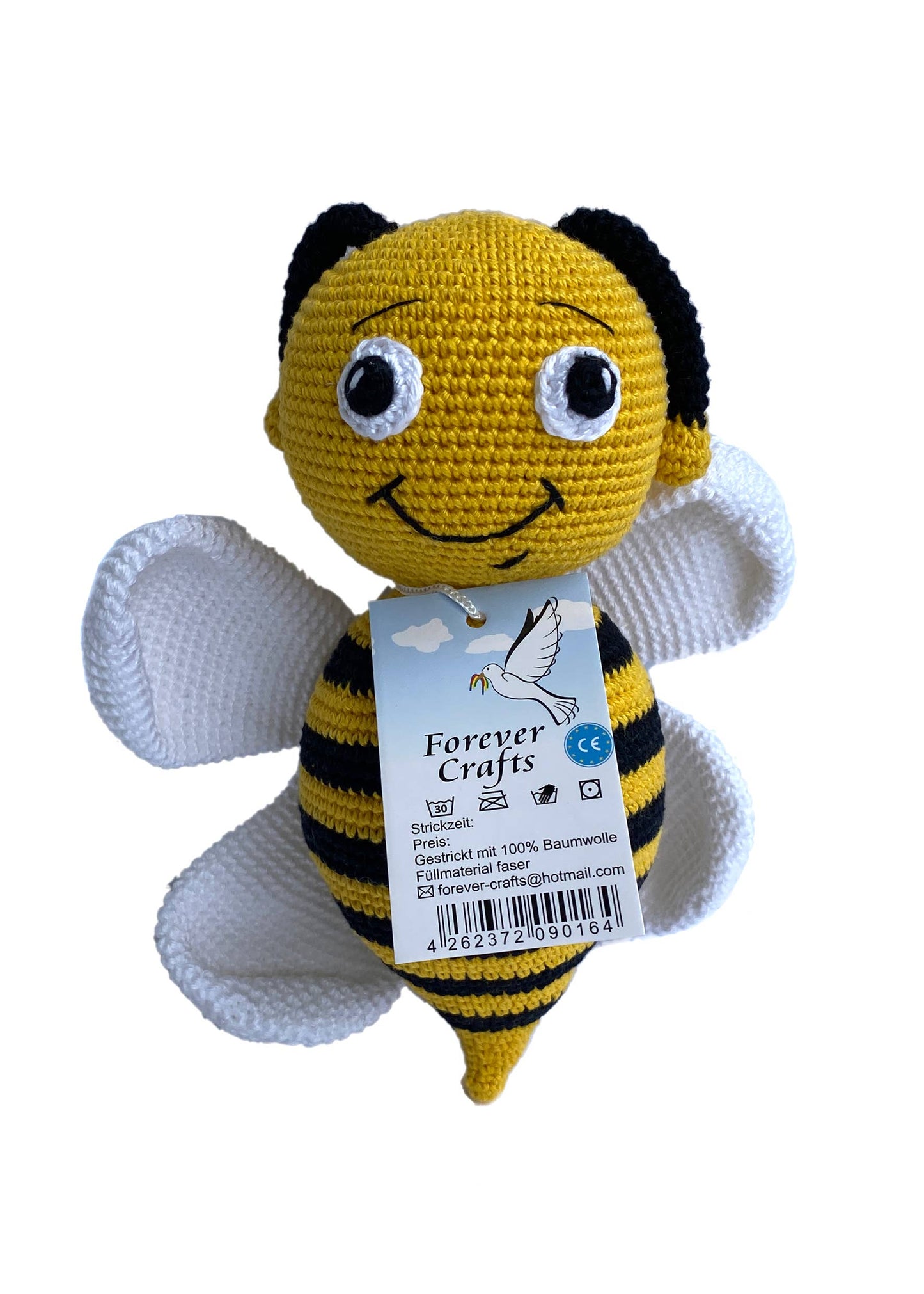 Mollige Biene - Handgefertigtes Amigurumi-Spielzeug