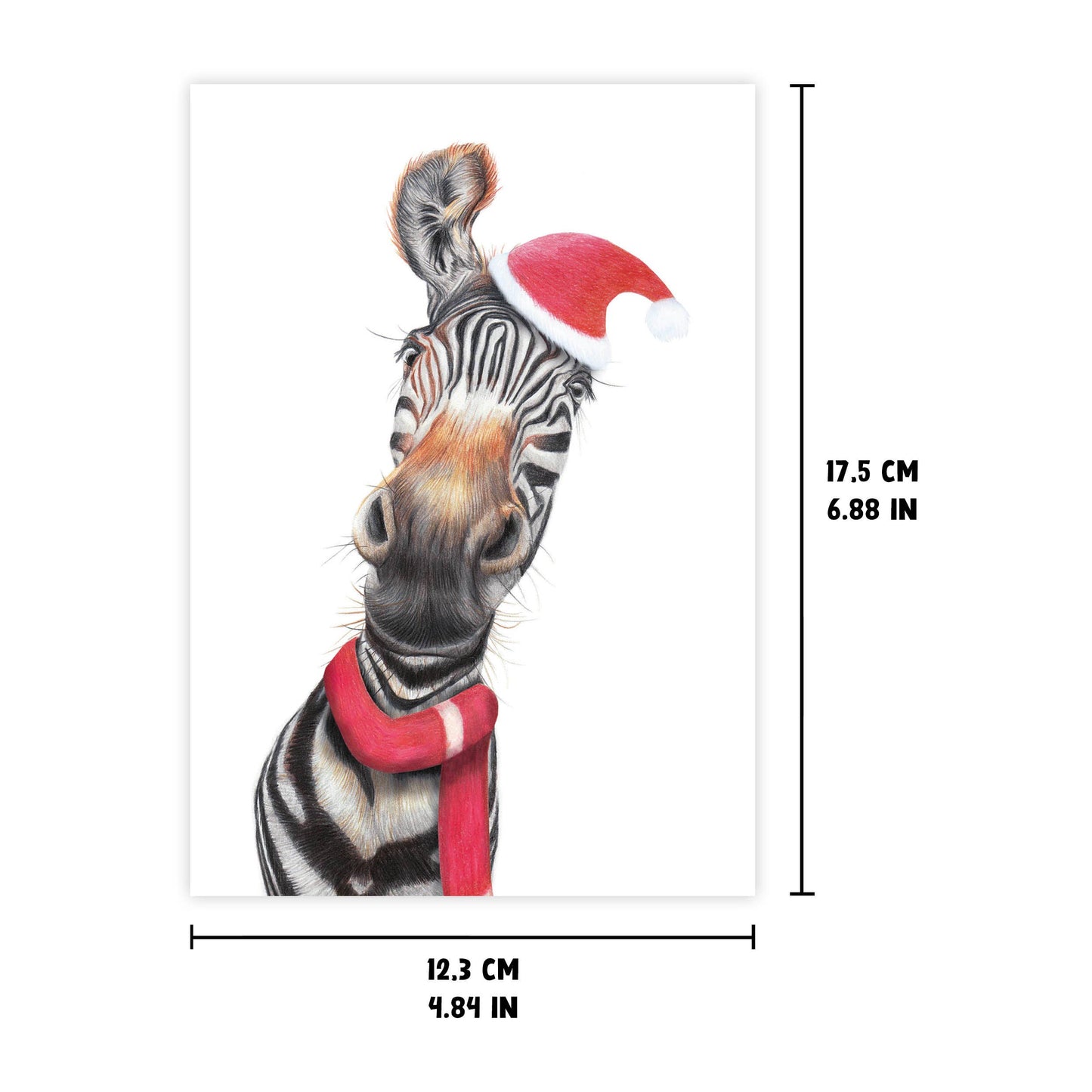 Lustige Zebra-Weihnachtskarte – Ein tierischer Weihnachtsgruß mit Stil