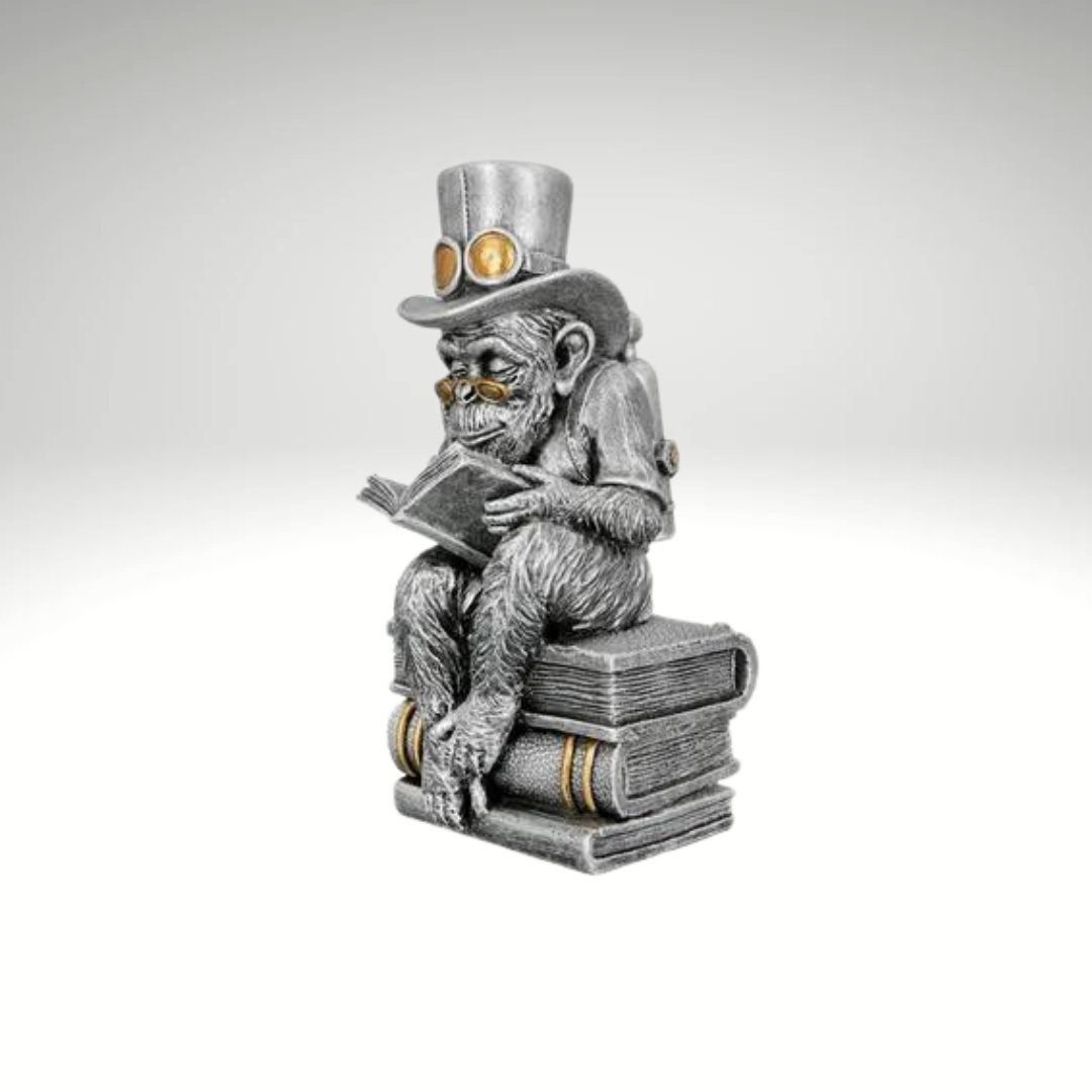 Figure Monkey "Steampunk Reading Ape"