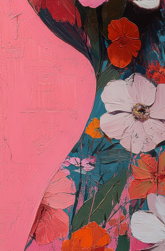 "Floral Enigma XXL – Giclée on high-quality cotton canvas