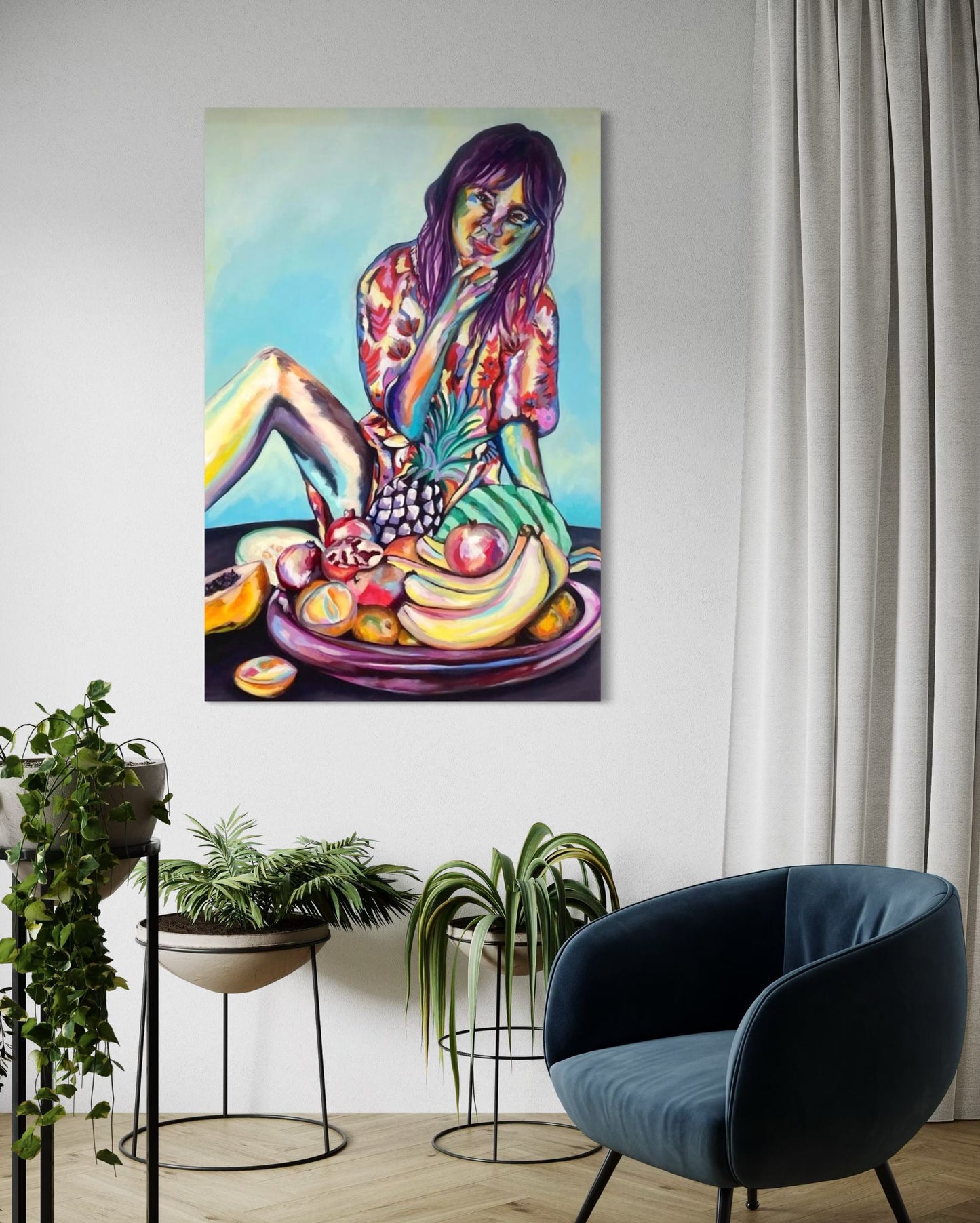 Obst auf dem Tisch - Gemälde von Claudia Ditters