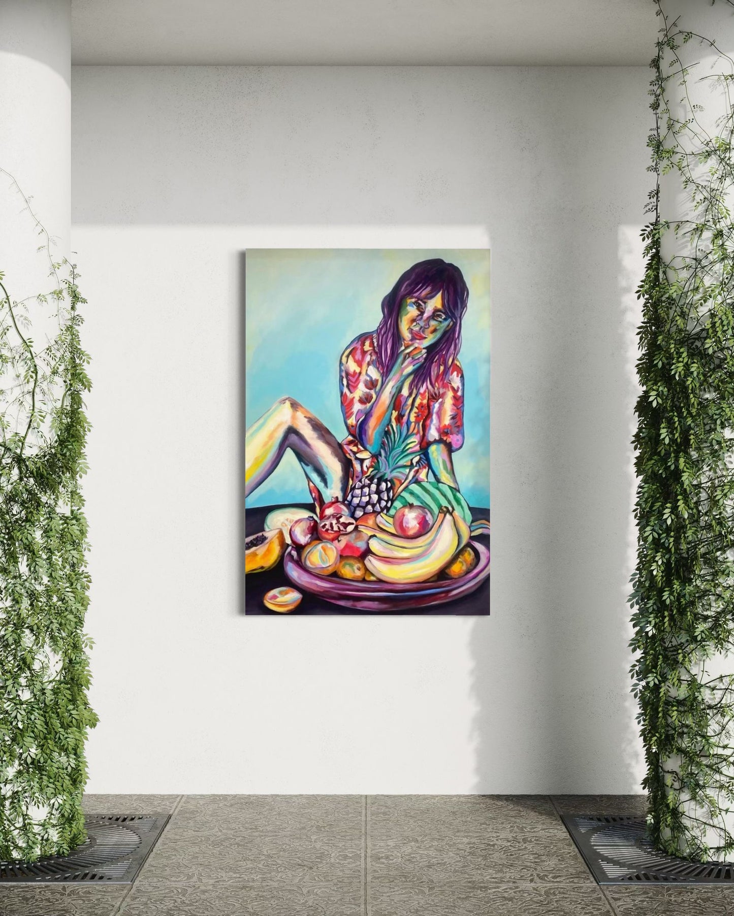 Obst auf dem Tisch - Gemälde von Claudia Ditters