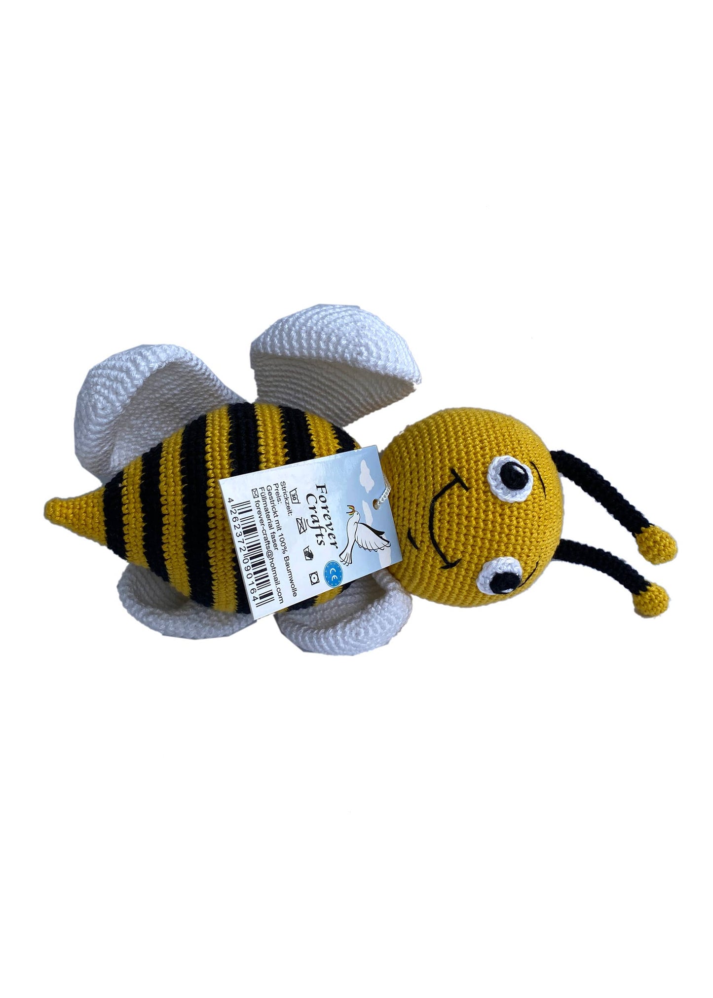 Mollige Biene - Handgefertigtes Amigurumi-Spielzeug