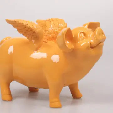 PIGGY BANK WITH WINGS Red