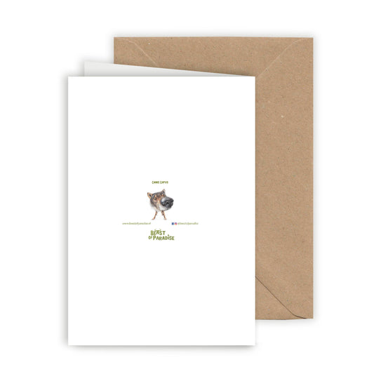 Lustige Wolf-Grußkarte, Tier-Geburtstagskarte, leere Karten