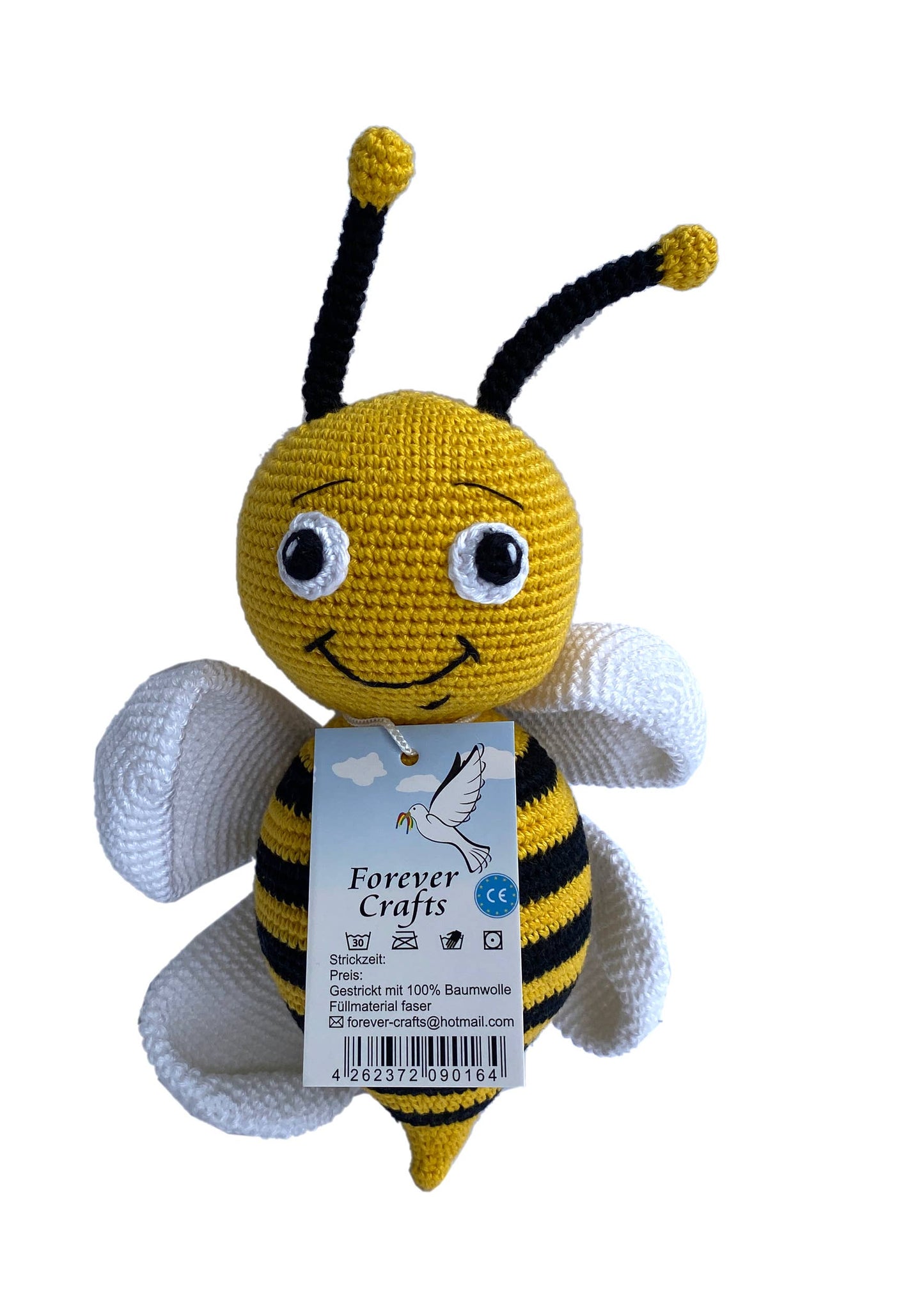Mollige Biene - Handgefertigtes Amigurumi-Spielzeug