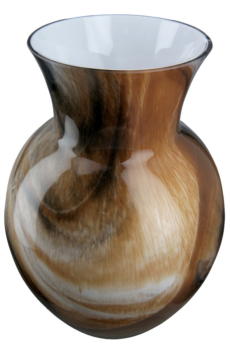 Vase "Draga", Glas, Braun