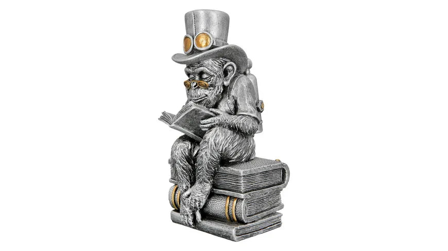 Figur Affe "Steampunk Reading Ape"