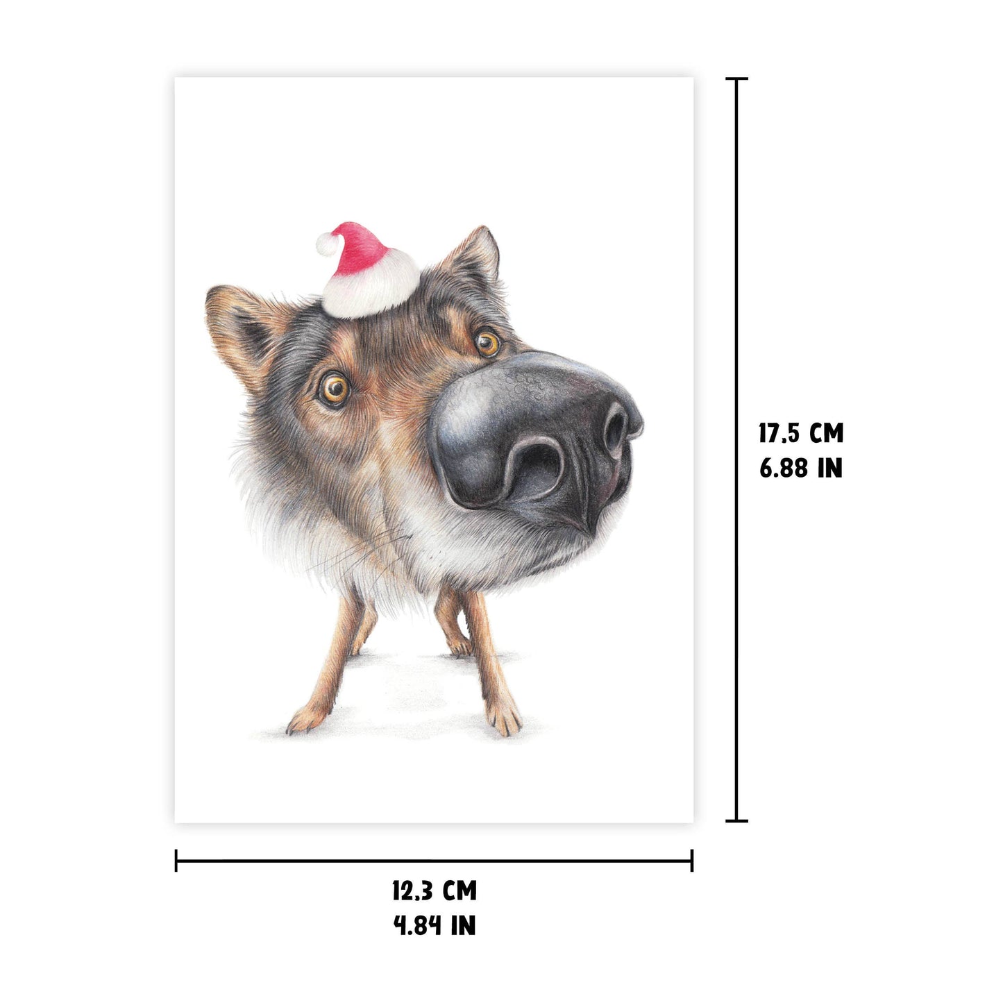 Funny Wolf Christmas Card – An Animal Greeting for Christmas