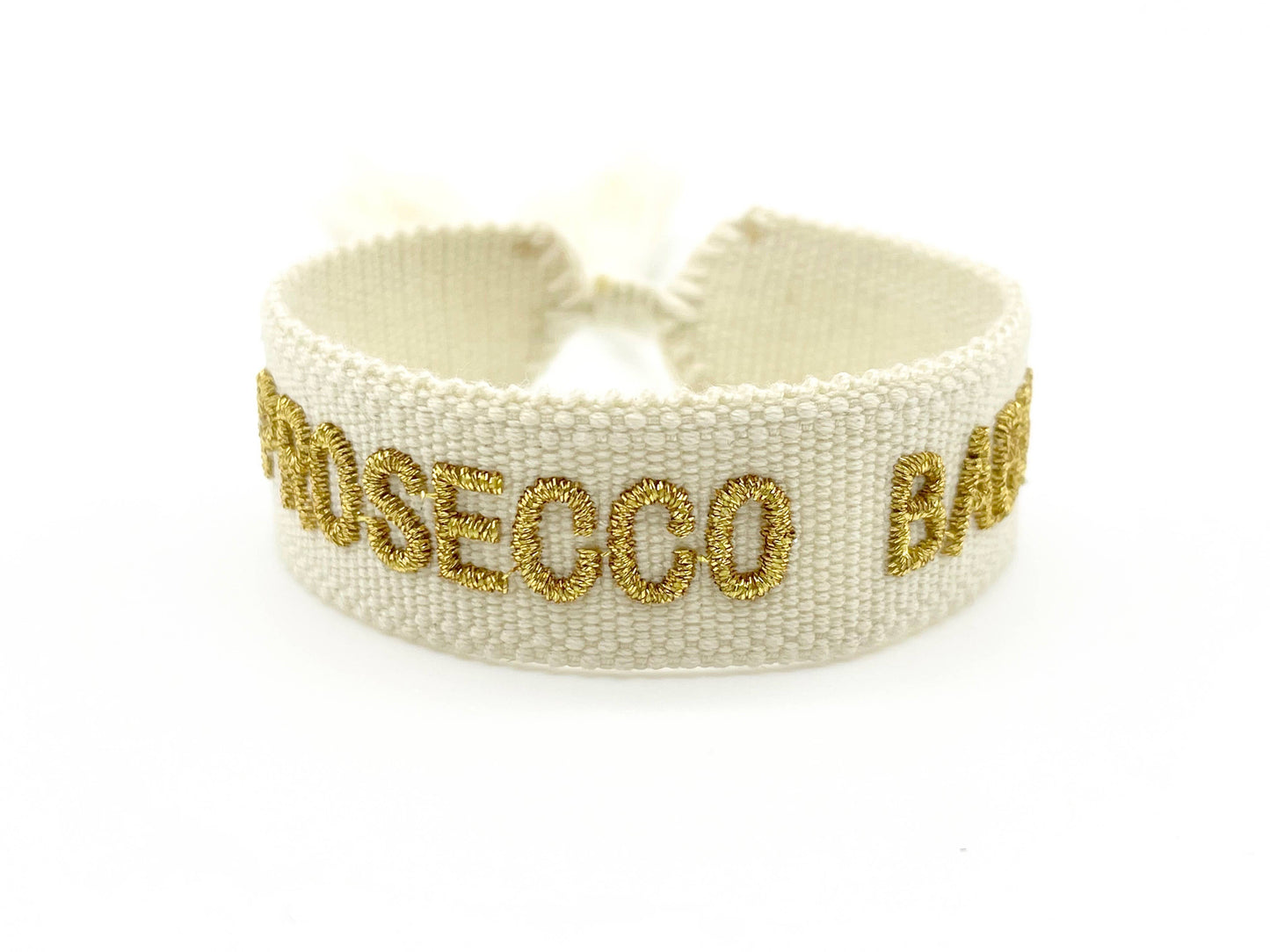 PROSECCO BABY – Gewebtes Statement-Armband mit Charme