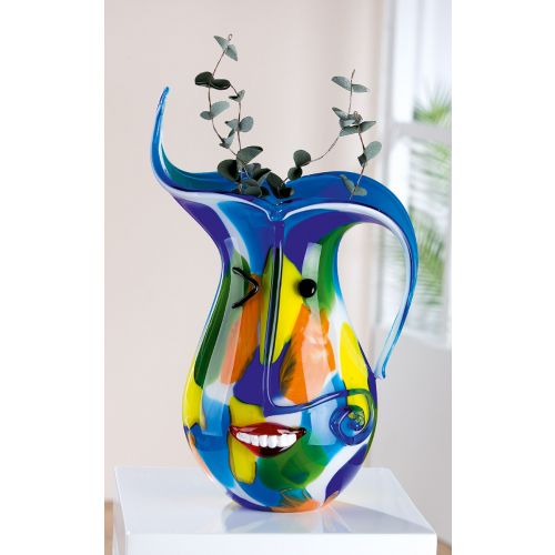 GlasArt Gesichtsvase "Augusto" – Kunstvolle Eleganz für Ihr Zuhause