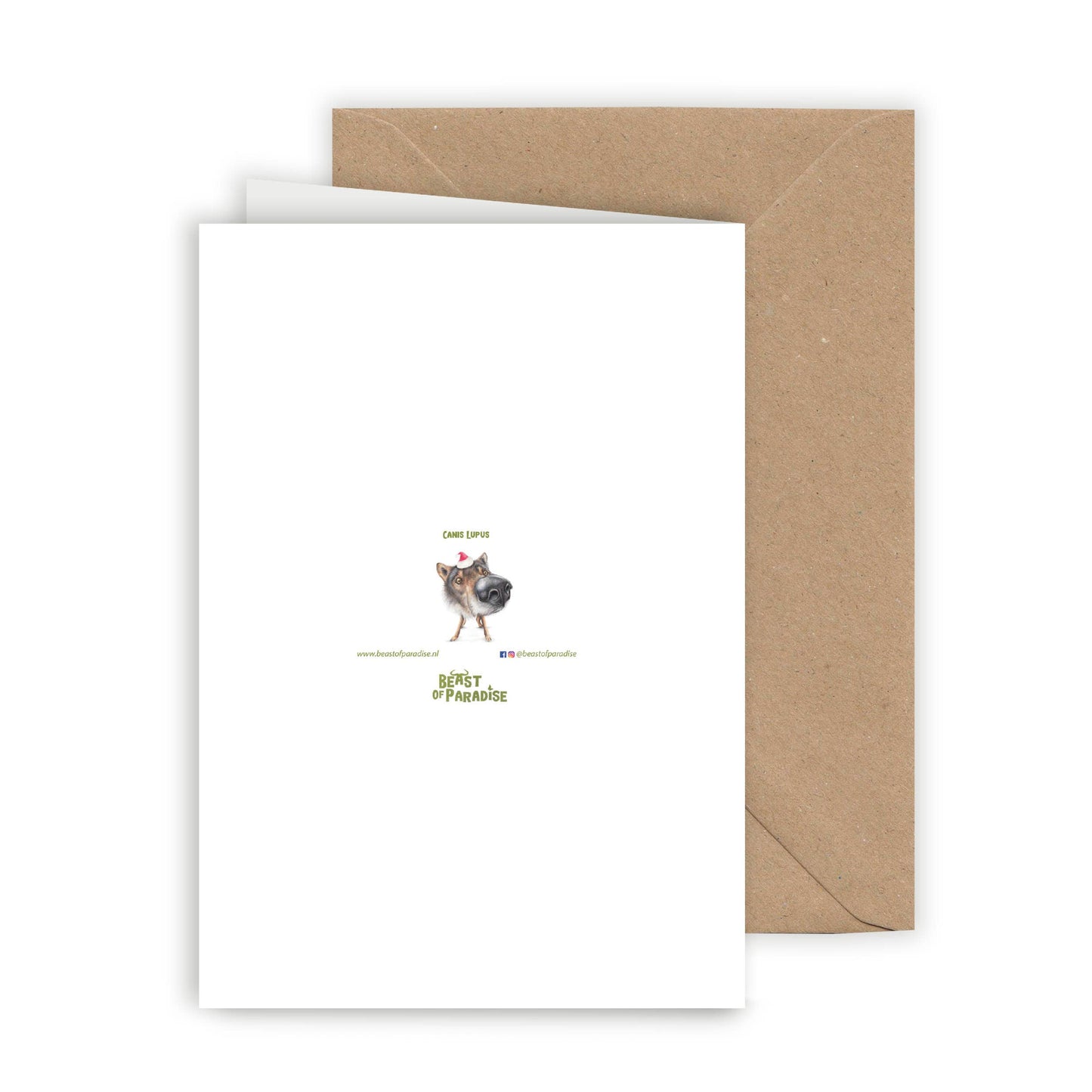 Funny Wolf Christmas Card – An Animal Greeting for Christmas