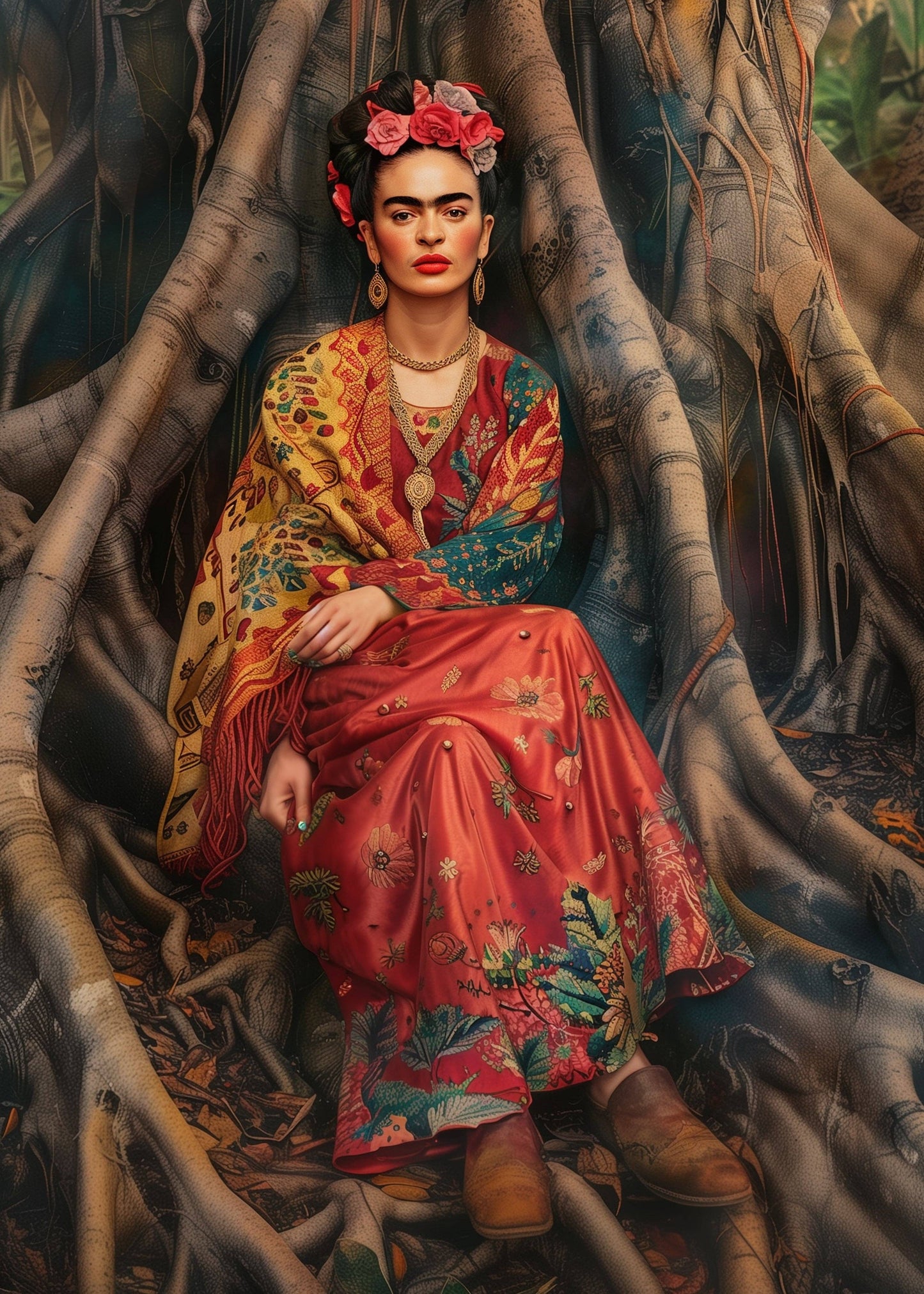 Frida Kahlo: Roots | Fripperies – Ausdrucksstarke Karte im A6-Format