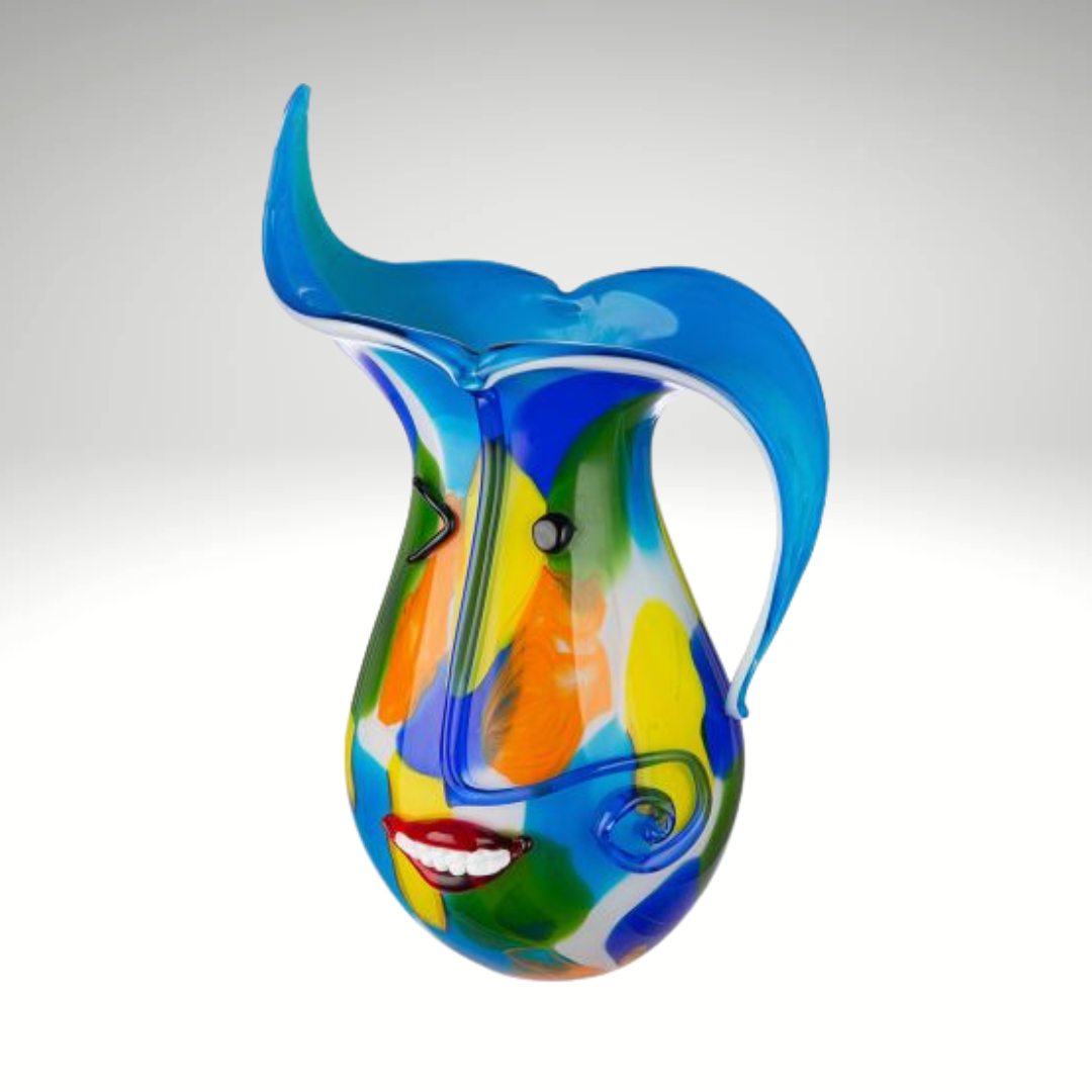 GlasArt Gesichtsvase "Augusto" – Kunstvolle Eleganz für Ihr Zuhause