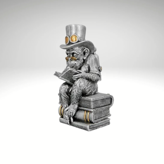 Figur Affe "Steampunk Reading Ape"