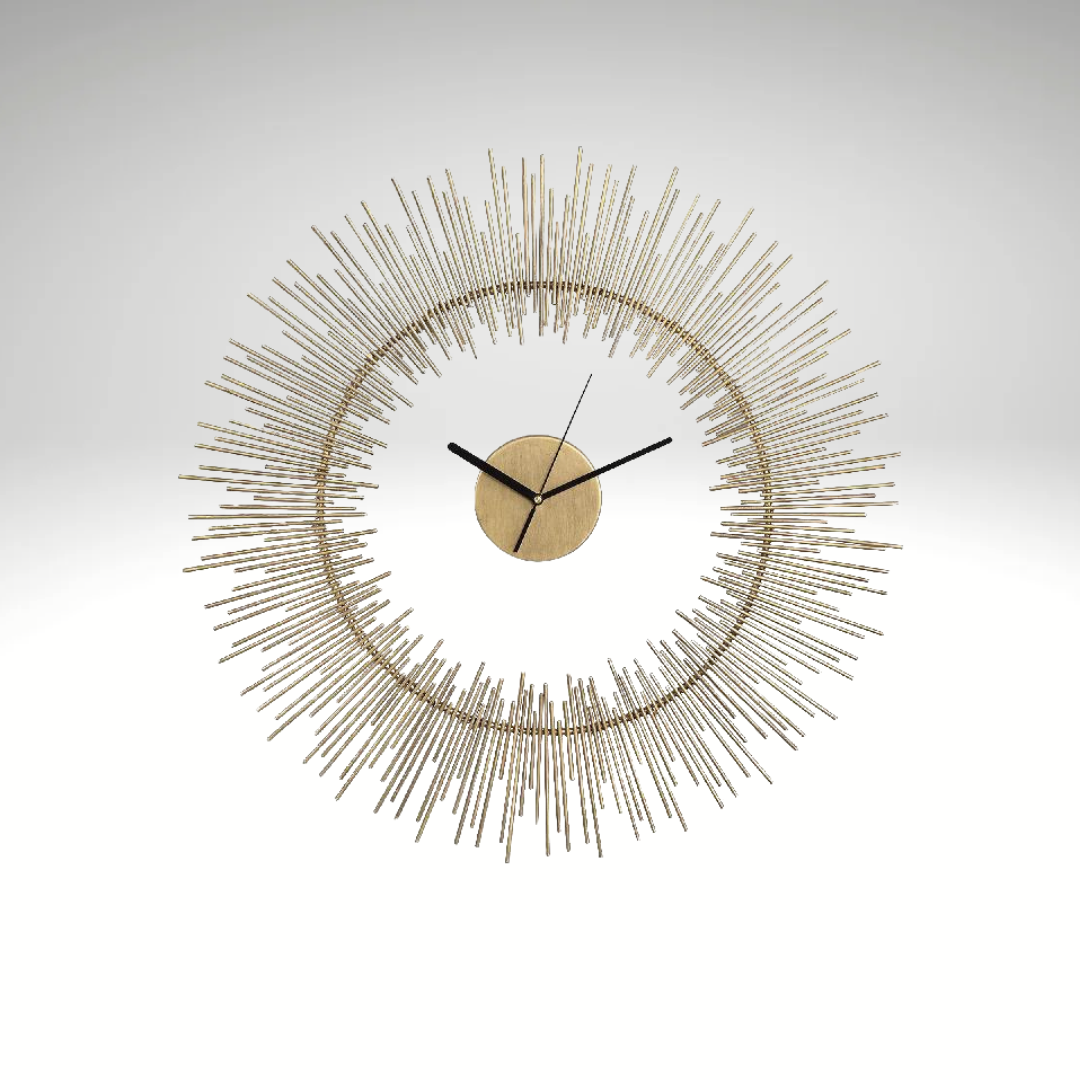 Anther Gold Wall Clock – A radiant eye-catcher