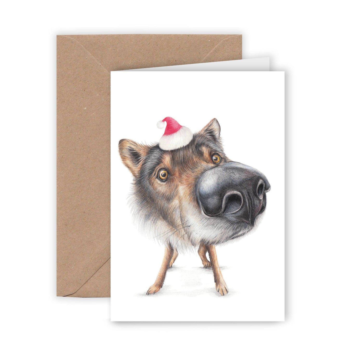 Funny Wolf Christmas Card – An Animal Greeting for Christmas