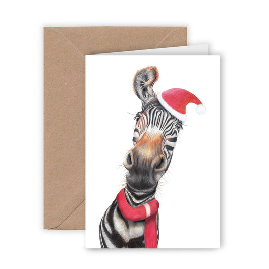 Funny Zebra Christmas Card – An Animal Christmas Greeting with Style